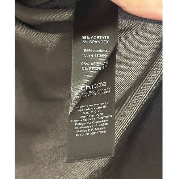 Chico's Travelers Women's Charcoal Gray Cascading Open Front Cardigan Size Small - Picture 7 of 8